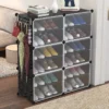 Transparent-Door-6 Layer-Shoe-Rack-