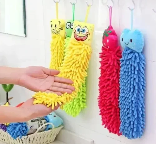Microfiber Towel Hand Cleaning Cartoon Hanging