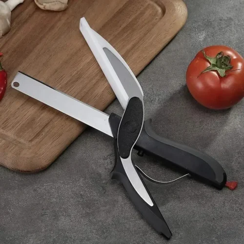 2 In 1 Smart Cutter Kitchen Knife Scissor Vegetable - Image 3