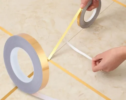 Tile Sticking Golden Tape