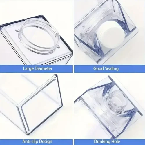 1pc Transparent Acrylic Water Bottle