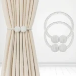2pcs Magnetic Curtain Clip Pearl Ball white