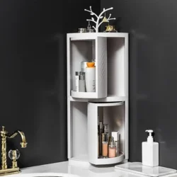 2 Layer Corner Shelf Wall Mounted Storage Rack Waterproof