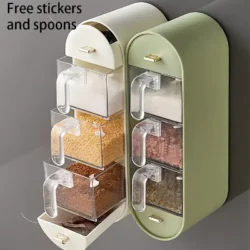 Adhesive Kitchen Storage with 5 Compartments
