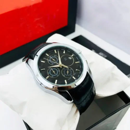 Chronograph Date Working Butterfly Lock black