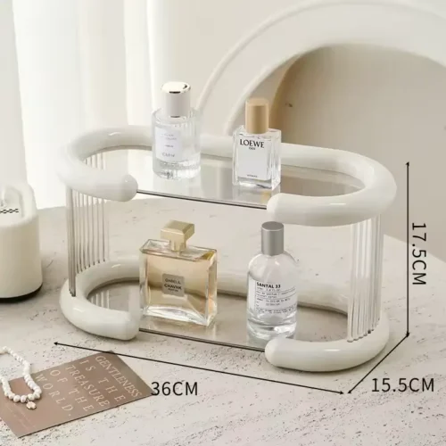Elegant Dual-Tier Vanities Organizers