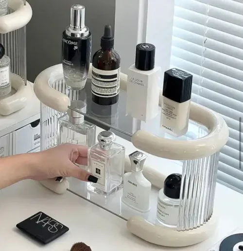 Elegant Dual-Tier Vanities Organizers