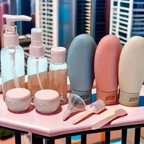 Portable Cosmetic Dispenser Set Travel Kit