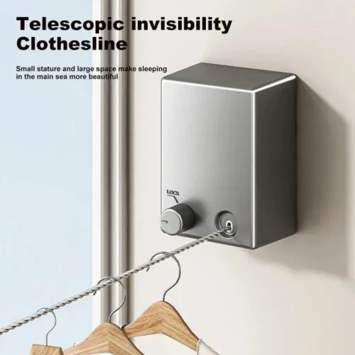 Retractable Clothes Drying Rope line Wall Mount