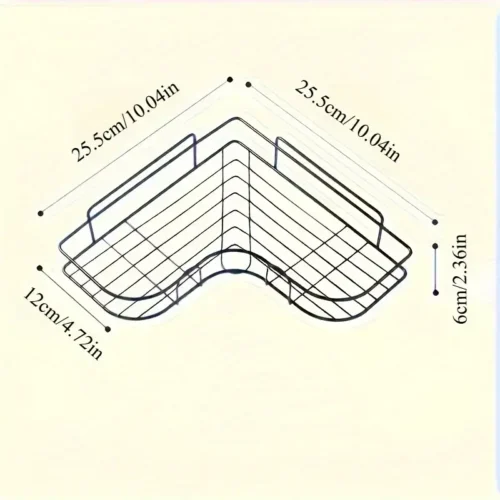 Wall-Mounted Corner Shelf for Bathroom