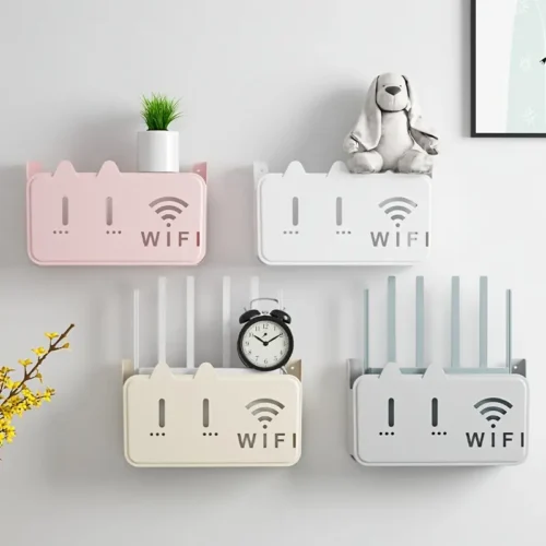 Wall-Mounted WiFi Router Storage