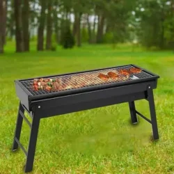 bbq grills long black
