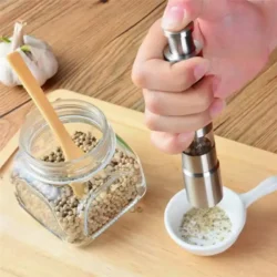 stainless steel portable manual spice grinder