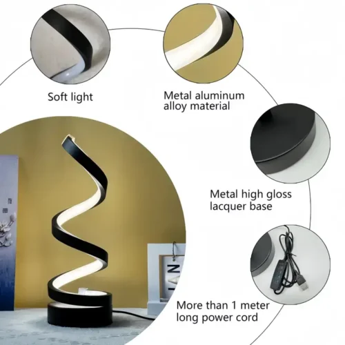 Spiral LED Table Lamps