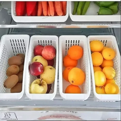 Kitchen Organizer Basket Drawer Adjustable Storage Box Fridge Rack