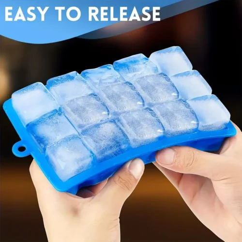 Large Ice Cube Trays with Lid 1Pack Silicone Ice Cube Molds Big Square Ice Cube