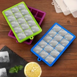 Large Ice Cube Trays with Lid 1Pack Silicone Ice Cube Molds Ice Cube