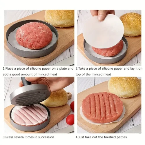 Manual Burger Press Tool Aluminum Meat Maker