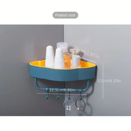 Wall Mounted Multifunctional Triangle Corner Storage Rack - Image 5