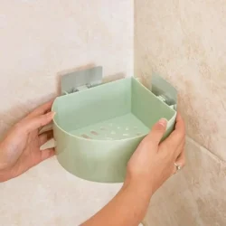 Multipurpose Plastic Kitchen Bathroom Shelf Wall Holder Storage Rack