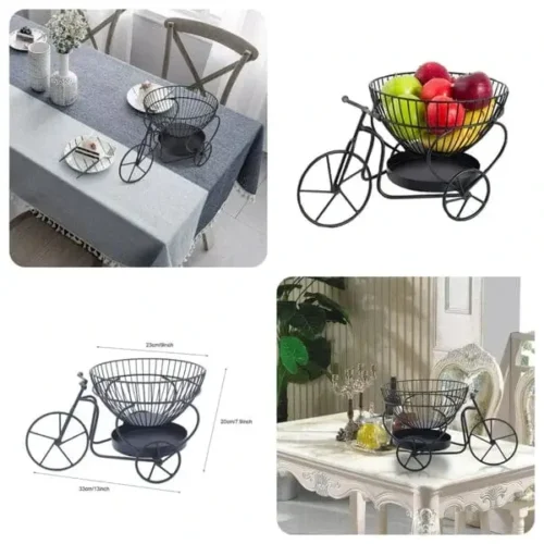 Tricycle Design Fruit metal Baskets