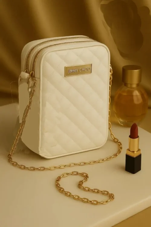 cross body bag doublr zipper off white
