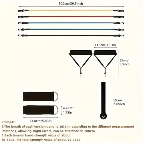 11pcs Fitness Resistance Band Set