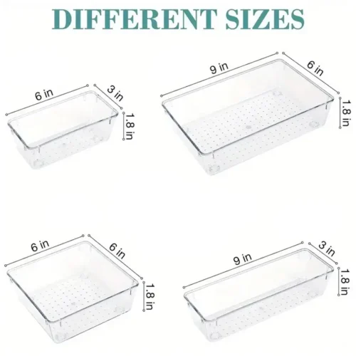 4 pcs drawer organizer