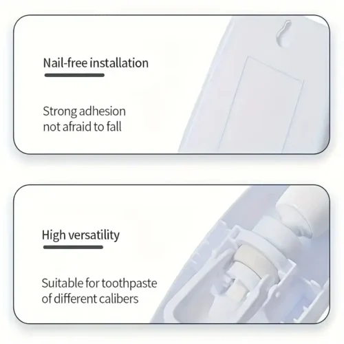 Automatic Toothpaste Dispenser and Toothbrush Holder Set