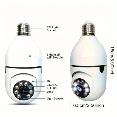 Bulb Security Camera with Auto Tracking
