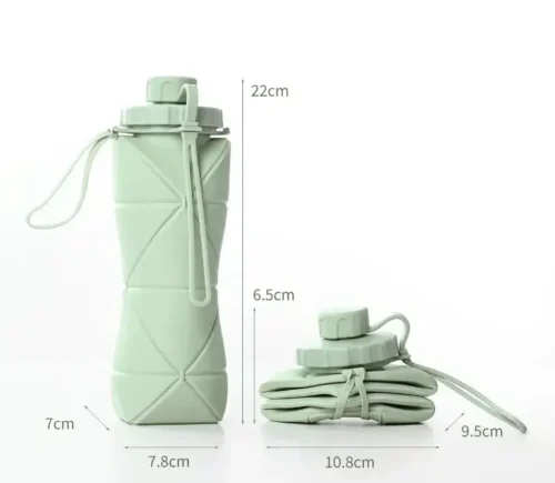 Collapsible Folding Silicone Sports Water Bottle
