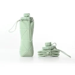 Collapsible Folding Silicone Sports Water Bottle - 600ML