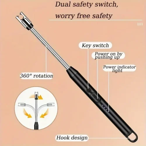 Electronic Lighter 1pc Set Aluminum