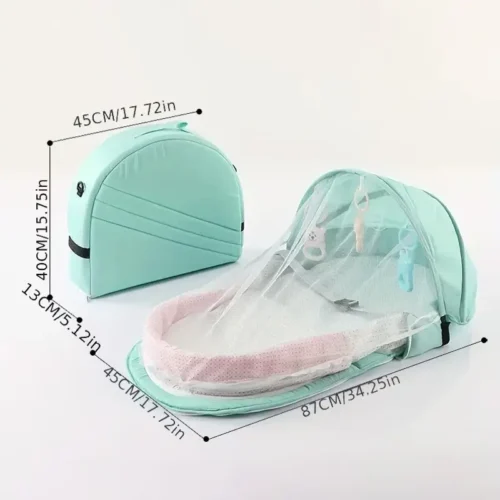 Foldable Baby Bed Nest With Mosquito Net & Toy