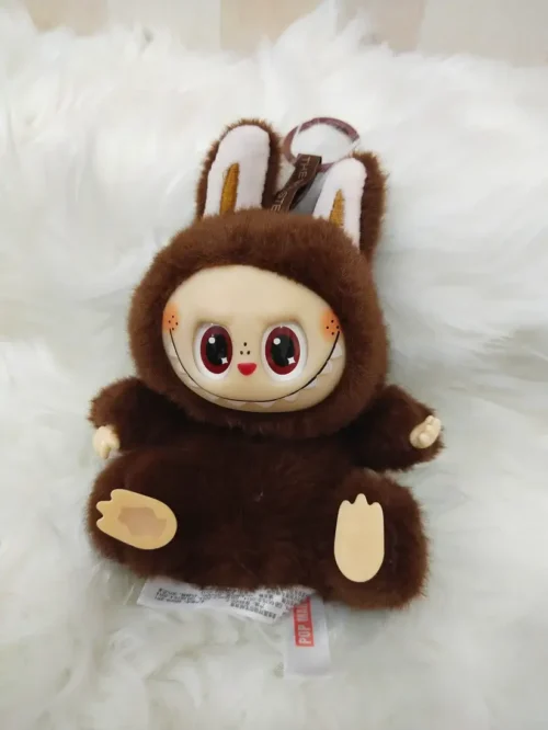 Labubu Monster Plush Keychain Blind brown