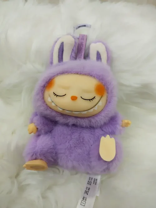 Labubu Monster Plush Keychain Blind purple