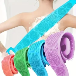 Silicone Exfoliating Bath Glove with Long Handle