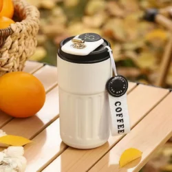 Temperature Display Insulated Coffee Cup Stainless Steel