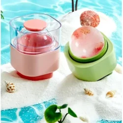 y Silicone CRYSTAL CLEAR Ice Ball Maker with Funnel
