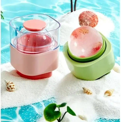 y Silicone CRYSTAL CLEAR Ice Ball Maker with Funnel