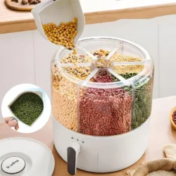6 Grid Grain Storage Container Dispenser