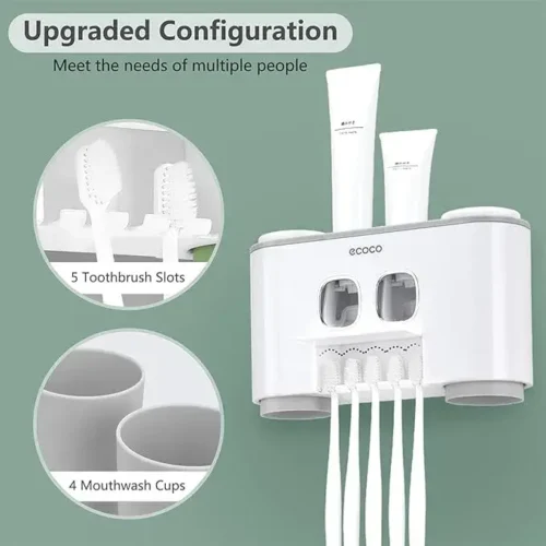 Toothbrush Holder with Toothpaste tanin pakis