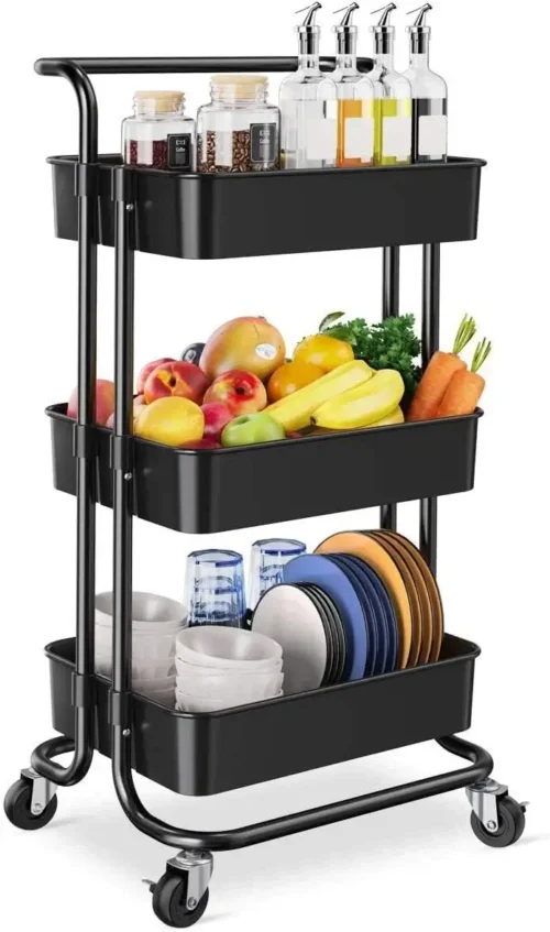 3 tier trolley storage rack online